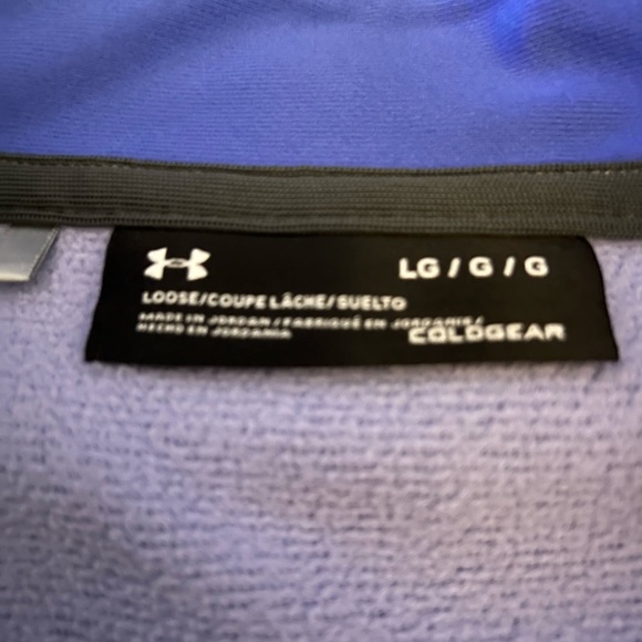 UNDER AMOUR COLDGEAR HALF ZIPPER (Hidden flap), SIZE L, BEAUTIFUL ROYAL BLUE - Picture 2 of 2